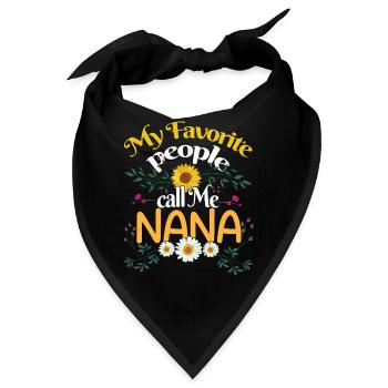 Lieblingsleute nennen Mama Großmutter Muttertag - Bandana - Schwarz - Vorne