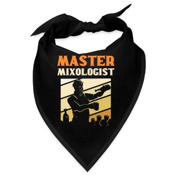 Master Mixologist Bartender Barkeeper - Bandana - Schwarz - Vorne