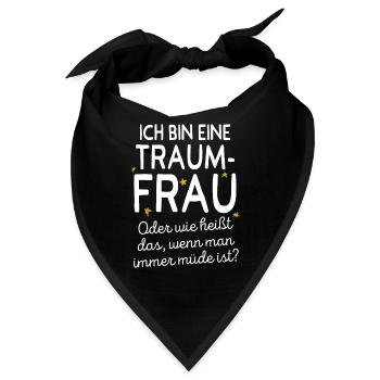 Traumfrau Oder Wie Heißt Das Wenn Man Müde Ist - Bandana - Schwarz - Vorne