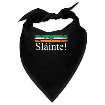 Slainte Irland Trinkspruch - Bandana - Schwarz - Vorne