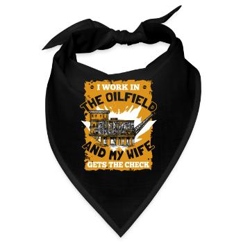 Ölfeld Bohrinsel Ehefrau - Bandana - Schwarz - Vorne