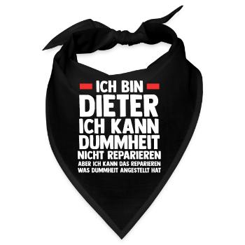 Dieter - Bandana - Schwarz - Vorne