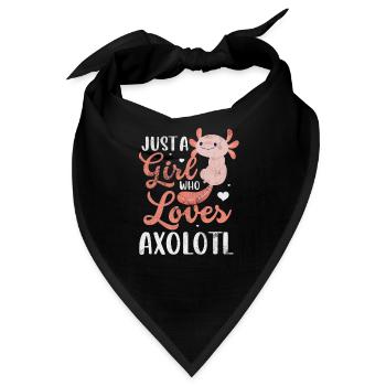 Axolotl Wassertier Wasser Geschenk - Bandana - Schwarz - Vorne