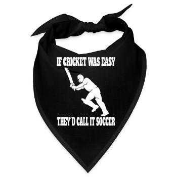 Kricket Cricket Kricketmannschaft Kricketteam - Bandana - Schwarz - Vorne