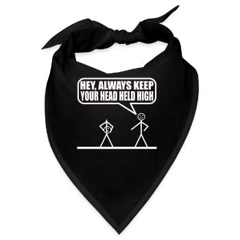 Lustiges Strichmännchen - Bandana - Schwarz - Vorne