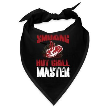 Lustiger Grill-Spruch I Grillen Motiv - Bandana - Schwarz - Vorne