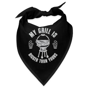 Lustiger Grill-Spruch I Grillen Motiv - Bandana - Schwarz - Vorne