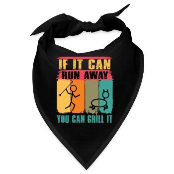 Lustiger Grill-Spruch I Grillen Motiv - Bandana - Schwarz - Vorne