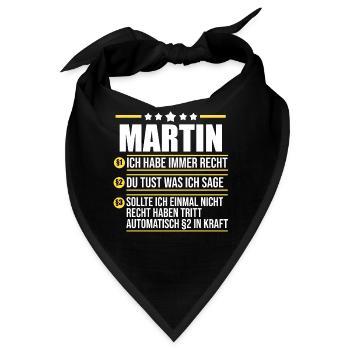 Martin - Bandana - Schwarz - Vorne