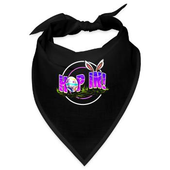 Easter Rabbit Hoop In To Easter - Bandana - Schwarz - Vorne