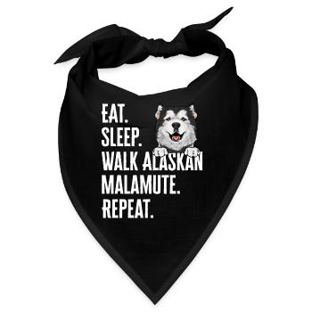 Alaskan Malamute Hund - Bandana - Schwarz - Vorne