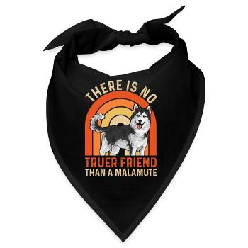 Alaskan Malamute Hund - Bandana - Schwarz - Vorne