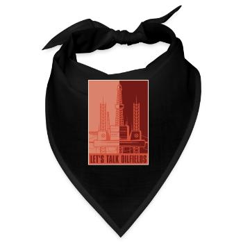 Ölfeld Bohrinsel - Bandana - Schwarz - Vorne