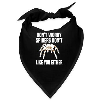 Vogelspinne Haustier Spinnentier - Bandana - Schwarz - Vorne