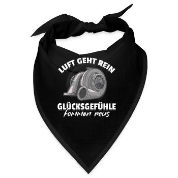 Luft geht rein Glücksgefühle kommen raus! Tuning - Bandana - Schwarz - Vorne