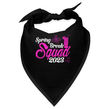 Spring Break Squad 2023 Urlaub Spring Break - Bandana - Schwarz - Vorne