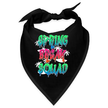 Spring Break Squad Sommerferien Spring Break - Bandana - Schwarz - Vorne