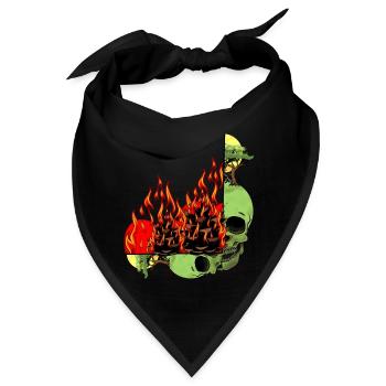 Planet Erde Klimawandel Umwelt Natur Skull Ende - Bandana - Schwarz - Vorne
