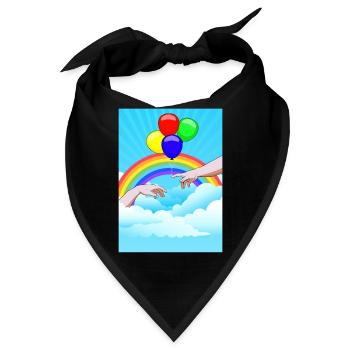 Clowncore Aesthetic Creation Of Adam Balloons - Bandana - Schwarz - Vorne