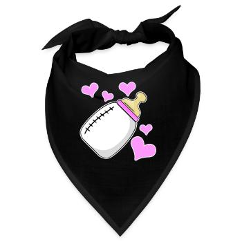 Tochter Milchflasche Mädchen Schwanger Geburt - Bandana - Schwarz - Vorne