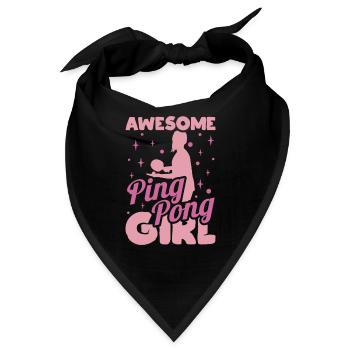 Ping Pong Mädchen - Bandana - Schwarz - Vorne