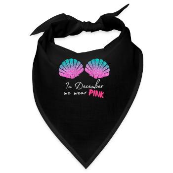 In Dezember We Wear Pink - Bandana - Schwarz - Vorne