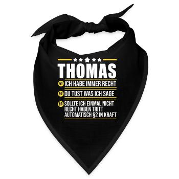 Thomas - Bandana - Schwarz - Vorne