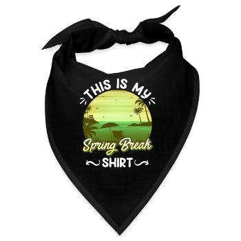 Party Sonne Strand Das ist mein Spring Break - Bandana - Schwarz - Vorne