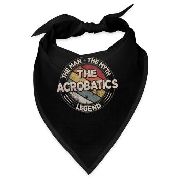 Die Akrobatik Legende Retro Turnen Herren - Bandana - Schwarz - Vorne