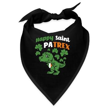 St Patricks Day - Wortspiel - Shamrock - Bandana - Schwarz - Vorne