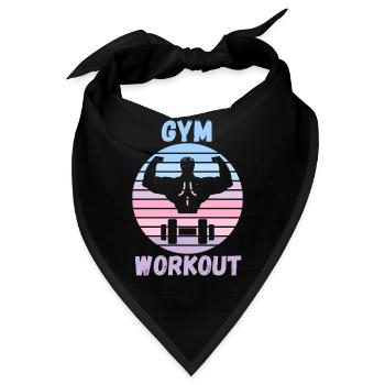 Training im Fitnessstudio - Bandana - Schwarz - Vorne