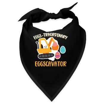 Eggs-traordinary Eggscavator Baubagger Bagger - Bandana - Schwarz - Vorne