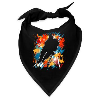 Eishockey  - Bandana - Schwarz - Vorne