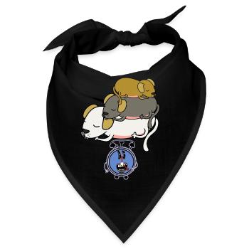 Wecker Hunde Faulpelz schlafen lustlos Müdigkeit - Bandana - Schwarz - Vorne
