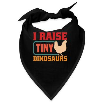 Ich Ziehe Winzige Dinosaurier Auf - Bandana - Schwarz - Vorne