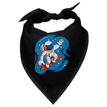 Astronautensurfen im Weltraum - Bandana - Schwarz - Vorne