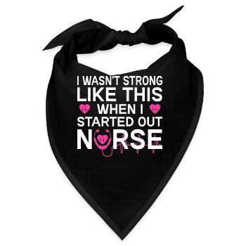 Krankenschwester Outfit Krankenpflegerin - Bandana - Schwarz - Vorne