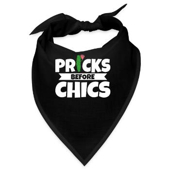 Cactus Pricks Before Chics - Bandana - Schwarz - Vorne