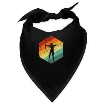archery girl, girl archery - Bandana - Schwarz - Vorne
