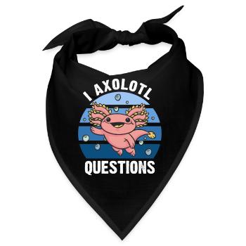 Axolotl Amphibie Lurch Salamander - Bandana - Schwarz - Vorne
