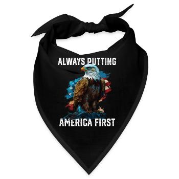 Always Putting America First American Bald Eagle - Bandana - Schwarz - Vorne