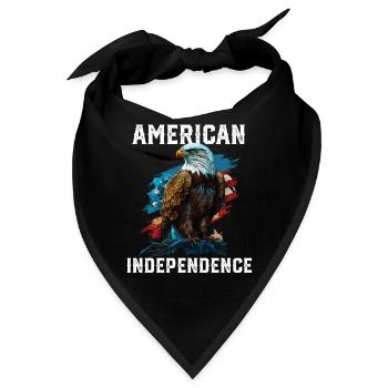 American Independence American Bald Eagle 4th of - Bandana - Schwarz - Vorne