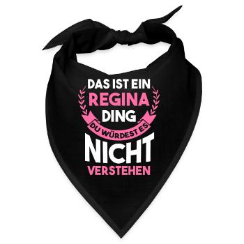 Vorname Regina - Bandana - Schwarz - Vorne