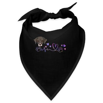 Whippet - Bandana - Schwarz - Vorne