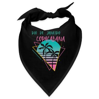 Copacabana-Palme Rio-Ferien-Strand-Ozean-Surfen - Bandana - Schwarz - Vorne