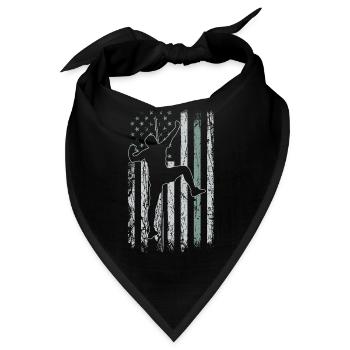 Bouldern Retro USA Flagge Freeclimbing 4th of July - Bandana - Schwarz - Vorne