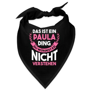 Name Paula - Bandana - Schwarz - Vorne