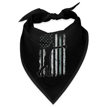 Boxen Retro USA Flagge MMA 4th of July Boxen - Bandana - Schwarz - Vorne