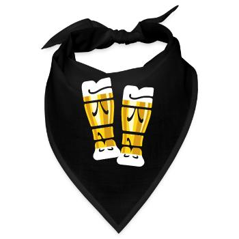 Durst - Bier trinken - Weizenbier - anstoßen - Bandana - Schwarz - Vorne