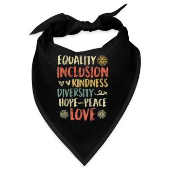 Inklusion handicap Akzeptanz und Awareness - Bandana - Schwarz - Vorne